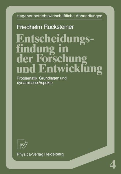 Produktbild: Entscheidungsfindung in der Forschung und Entwicklung