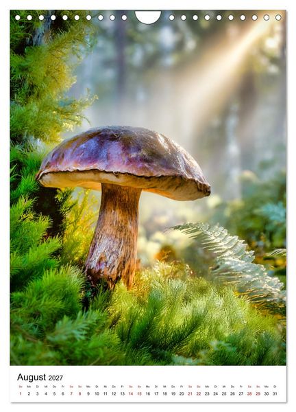 Produktbild: Pilzzeit - Leben auf dem Waldboden (Wandkalender 2027 DIN A4 hoch), CALVENDO Monatskalender