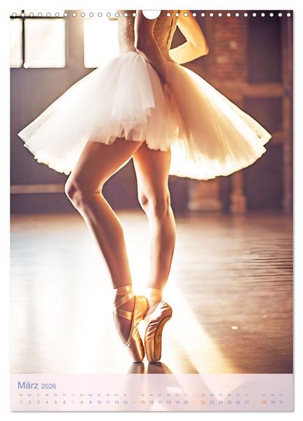 Produktbild: Mit Tutu und Spitzenschuhen Impressionen aus dem Ballett (Wandkalender 2026 DIN A3 hoch), CALVENDO Monatskalender