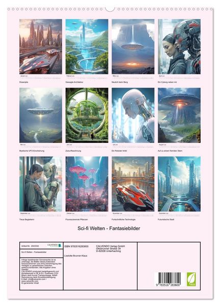 Produktbild: Sci-fi Welten - Fantasiebilder (hochwertiger Premium Wandkalender 2026 DIN A2 hoch), Kunstdruck in Hochglanz