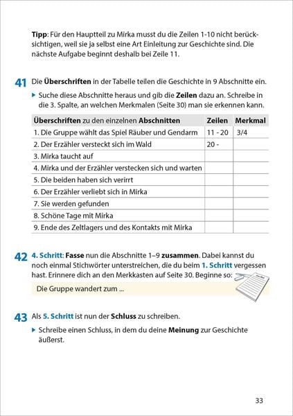 Produktbild: Inhaltsangabe. Aufsatz 7.-9. Klasse, A5-Heft