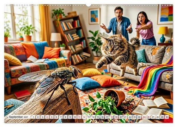 Produktbild: Typisch Katze! - Katzenalltag: Wir sind nur das Personal (Wandkalender 2027 DIN A2 quer), CALVENDO Monatskalender