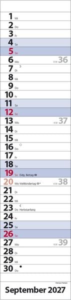 Produktbild: Streifenplaner Compact Blau 2027