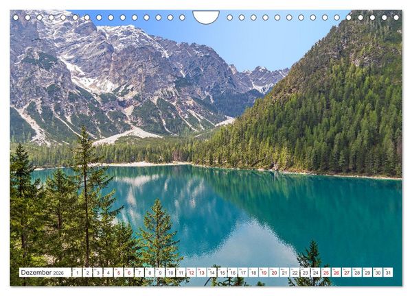 Produktbild: S&uuml;dtirol - Von Meran bis zum Pragser Wildsee (Wandkalender 2026 DIN A4 quer), CALVENDO Monatskalender