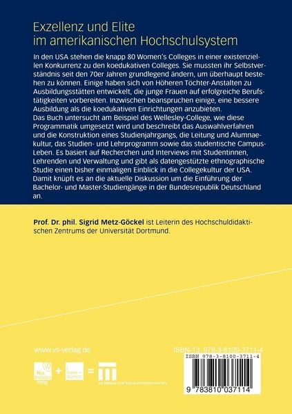 Produktbild: Exzellenz und Elite im amerikanischen Hochschulsystem