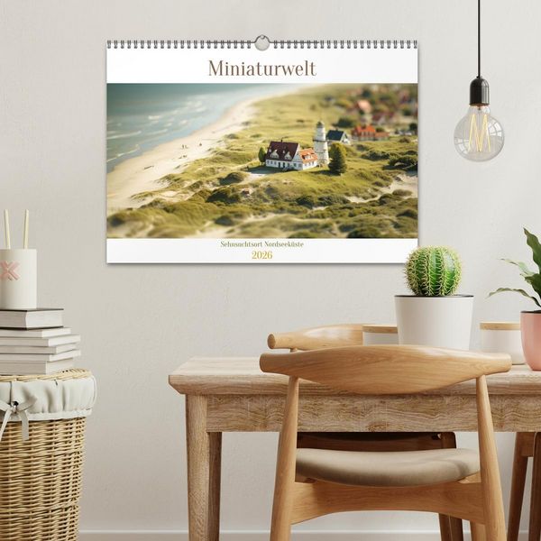 Produktbild: Miniaturwelt - Sehnsuchtsort Nordseek&uuml;ste (Wandkalender 2026 DIN A3 quer), CALVENDO Monatskalender