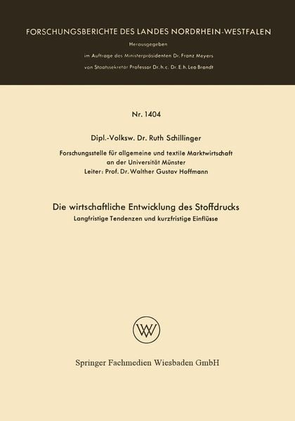 Produktbild: Die wirtschaftliche Entwicklung des Stoffdrucks