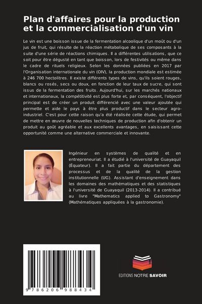 Produktbild: Plan d'affaires pour la production et la commercialisation d'un vin