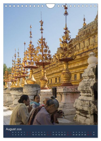 Produktbild: Reise durch Myanmar (Wandkalender 2026 DIN A4 hoch), CALVENDO Monatskalender