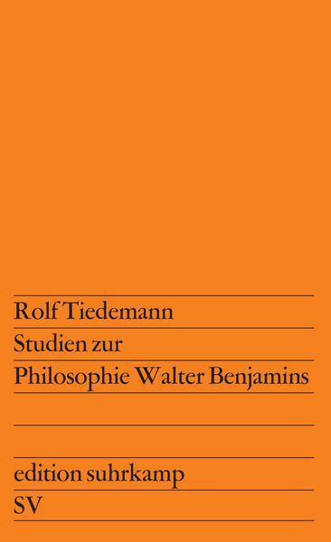 Produktbild: Studien zur Philosophie Walter Benjamins