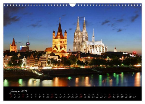 Produktbild: Von K&ouml;ln nach K&ouml;nigswinter (Wandkalender 2026 DIN A3 quer), CALVENDO Monatskalender