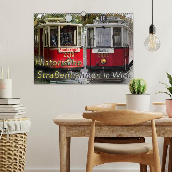 Produktbild: Historische Stra&szlig;enbahnen in Wien (Wandkalender 2026 DIN A3 quer), CALVENDO Monatskalender