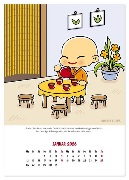 Produktbild: Happiness 2026 (Wandkalender 2026 DIN A4 hoch), CALVENDO Monatskalender