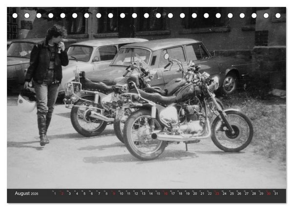 Produktbild: east Rider - Biker und Bikes aus der DDR (Tischkalender 2026 DIN A5 quer), CALVENDO Monatskalender