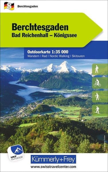 Produktbild: K&uuml;mmerly+Frey Outdoorkarte Deutschland 8 Berchtesgaden 1:35.000
