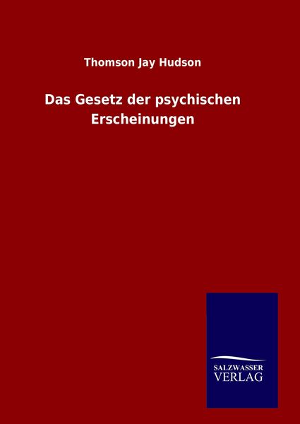Produktbild: Das Gesetz der psychischen Erscheinungen