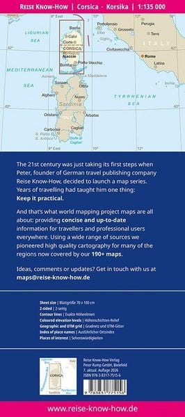 Produktbild: Reise Know-How Landkarte Korsika | Corsica (1:135.000)