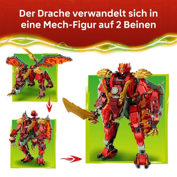 Produktbild: LEGO NINJAGO 71868 Wyldfyres Drachenmech, Actionfigur, Bauspielzeug f&uuml;r Kinder