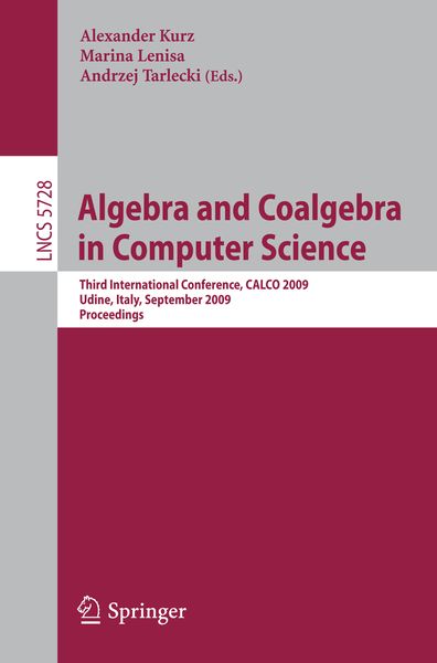 Produktbild: Algebra and Coalgebra in Computer Science