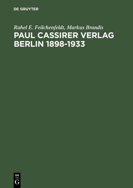 Produktbild: Paul Cassirer Verlag Berlin 1898-1933