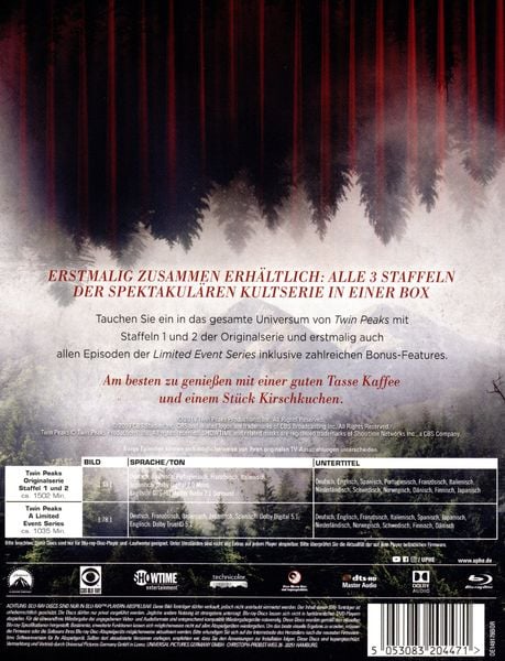 Produktbild: Twin Peaks: Season 1-3 (TV Collection Boxset) [16 BRs]