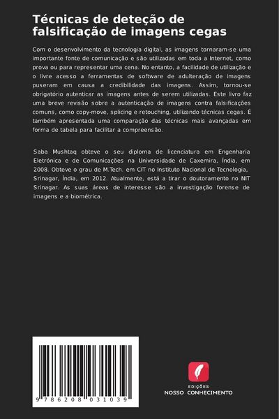 Produktbild: T&eacute;cnicas de dete&ccedil;&atilde;o de falsifica&ccedil;&atilde;o de imagens cegas