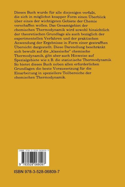 Produktbild: Chemische Thermodynamik