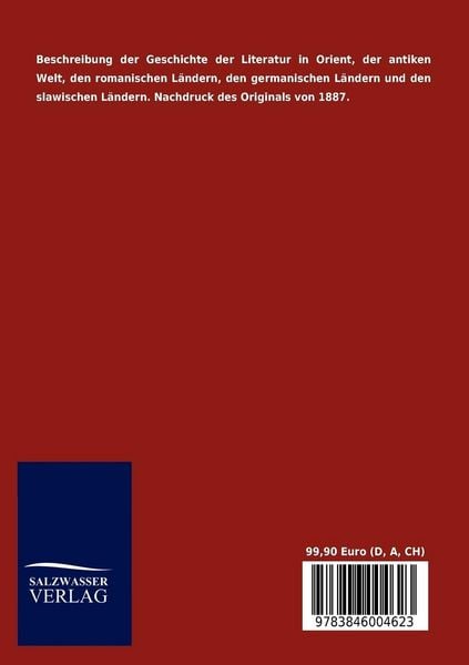 Produktbild: Allgemeine Geschichte der Literatur