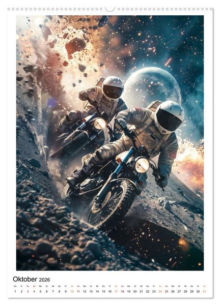 Produktbild: Astronauten - viel los im All (hochwertiger Premium Wandkalender 2026 DIN A2 hoch), Kunstdruck in Hochglanz
