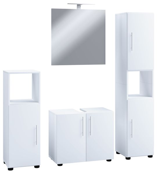 4-tlg. Badmöbel Set Komplett Badschrank Flandu II