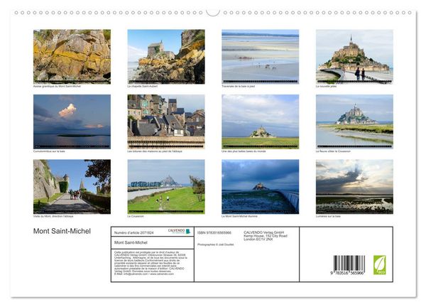 Produktbild: Mont Saint-Michel (Calendrier mural 2026 DIN A2 vertical) calendrier de bureau