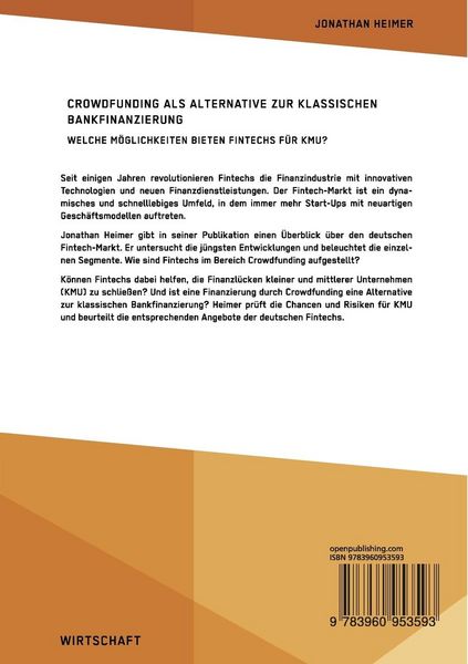 Produktbild: Crowdfunding als Alternative zur klassischen Bankfinanzierung. Welche M&ouml;glichkeiten bieten Fintechs f&uuml;r KMU?