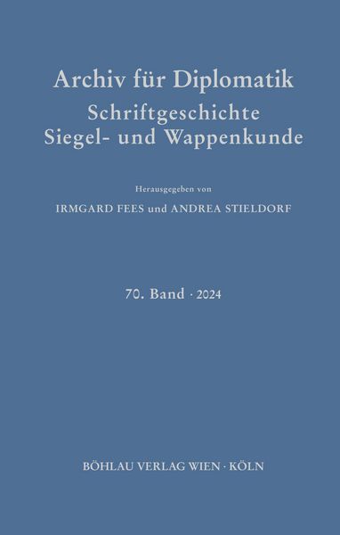 Produktbild: Archiv f&uuml;r Diplomatik, Schriftgeschichte, Siegel- und Wappenkunde