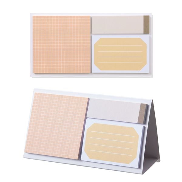 Produktbild: EMILY Sticky Notes Set (Assort 01 Sandfarben) Haftnotizen | by KING JIM