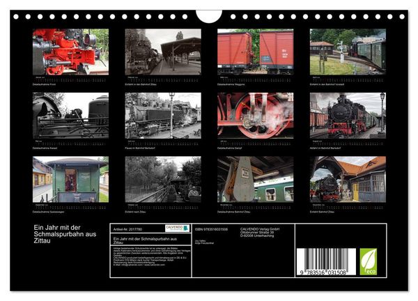 Produktbild: Ein Jahr mit der Schmalspurbahn aus Zittau (Wandkalender 2026 DIN A4 quer), CALVENDO Monatskalender