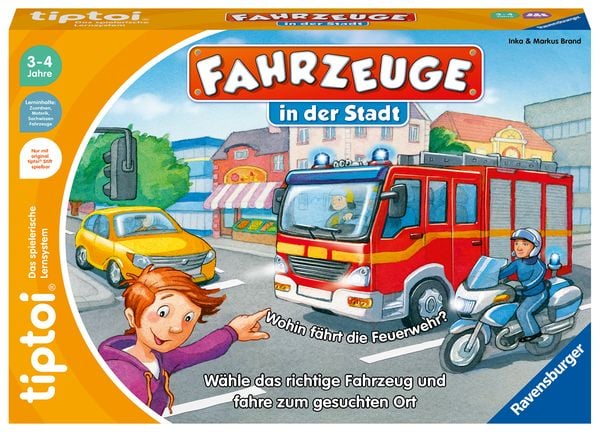 Ravensburger 00127 - tiptoi® Fahrzeuge in der Stadt, Zuordnungsspiel, Lernspiel