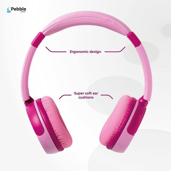Produktbild: Pebble Gear - KIDS HEADPHONES, Kinder-Kopfh&ouml;rer, Stereo, pink
