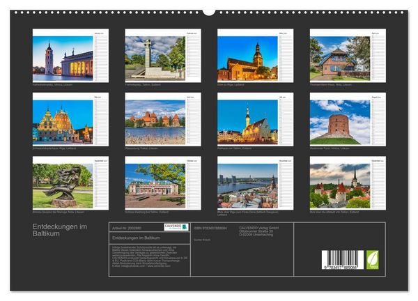 Produktbild: Entdeckungen im Baltikum (hochwertiger Premium Wandkalender 2026 DIN A2 quer), Kunstdruck in Hochglanz