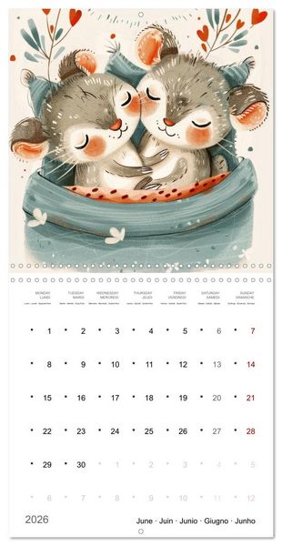 Produktbild: Through the year with love (Wall Calendar 2026 12 &times; 12 Inch) CALVENDO 12 Month Wall Calendar