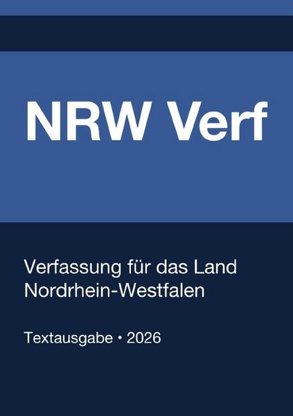 Produktbild: NRW Verf - Verfassung f&uuml;r das Land Nordrhein-Westfalen 2026