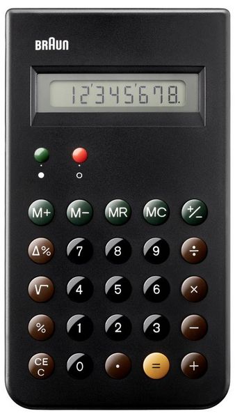 Produktbild: Braun Taschenrechner Schwarz batteriebetrieben (B x H x T) 7.5 x 13.5 x 1cm