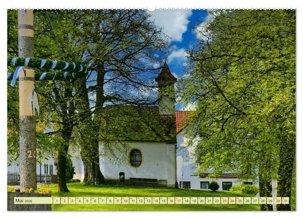 Produktbild: Die Stauden, Kirchen und Kapellen im Naturpark Augsburg westliche W&auml;lder (hochwertiger Premium Wandkalender 2026 DIN A2 quer), Kunstdruck in Hochglanz