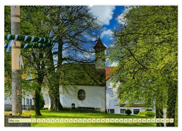 Produktbild: Die Stauden, Kirchen und Kapellen im Naturpark Augsburg westliche W&auml;lder (Wandkalender 2026 DIN A2 quer), CALVENDO Monatskalender