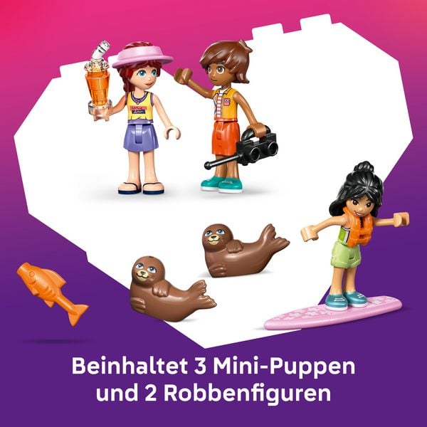 Produktbild: LEGO Friends 42699 Strandhaus mit Robben, Spielset mit 3 Mini Puppen