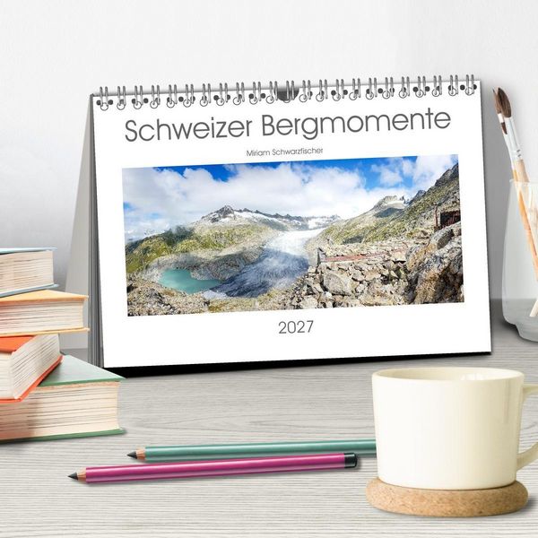 Produktbild: Schweizer Bergmomente (Tischkalender 2027 DIN A5 quer), CALVENDO Monatskalender