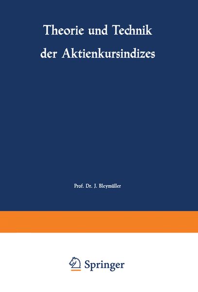 Produktbild: Theorie und Technik der Aktienkursindizes