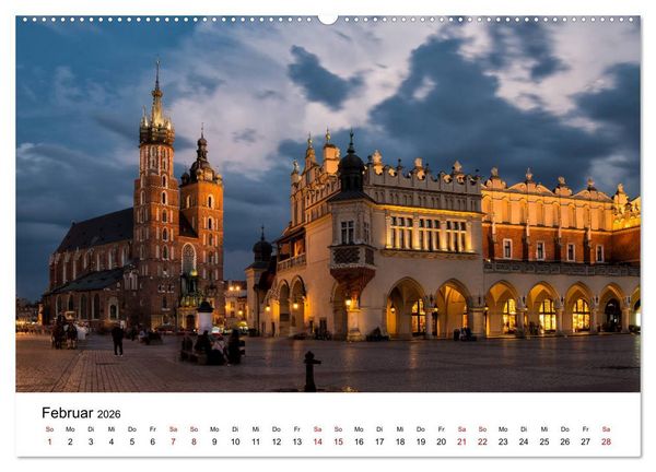 Produktbild: Krakau - die sch&ouml;nste Stadt Polens (hochwertiger Premium Wandkalender 2026 DIN A2 quer), Kunstdruck in Hochglanz