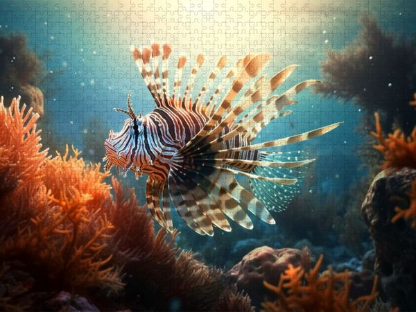 Produktbild: CALVENDO Puzzle Rotfeuerfisch | 1000 Teile Lege-Gr&ouml;&szlig;e 64x48cm Foto-Puzzle f&uuml;r gl&uuml;ckliche Stunden