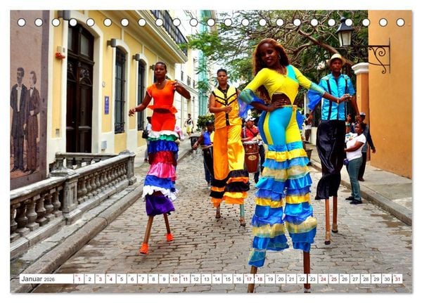 Produktbild: Let's dance in Cuba - Stelzent&auml;nzer in Havanna (Tischkalender 2026 DIN A5 quer), CALVENDO Monatskalender