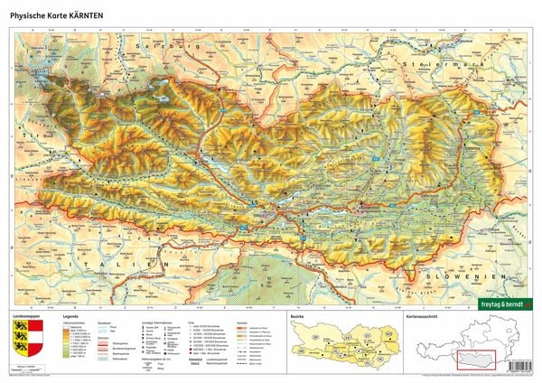 Produktbild: freytag & berndt Schulhandkarte K&auml;rnten 1:350.000